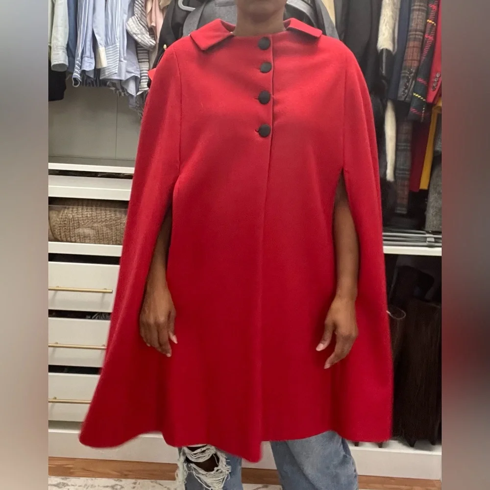 Vintage wool reversible cape - Picture 7 of 7